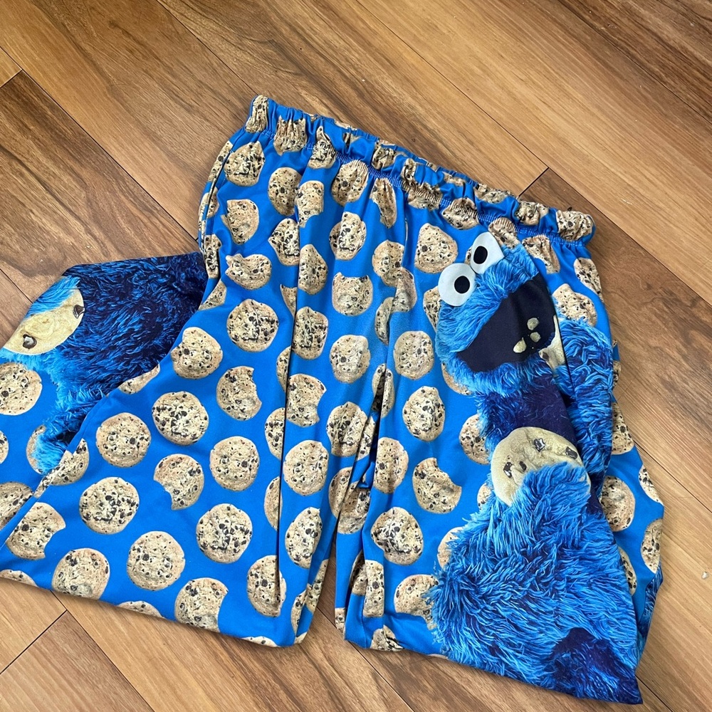 Sesame Street Blue Cookie Monster Lounge Pants XXL unisex - Picture 10 of 12